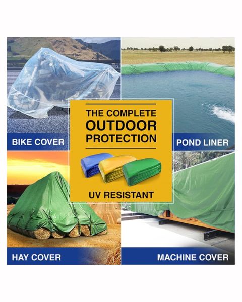 TUFFPAULIN 40FT X 40FT 200 GSM GREEN POND LINER SUPER TARPAULIN-TIRPAL product  Image 3