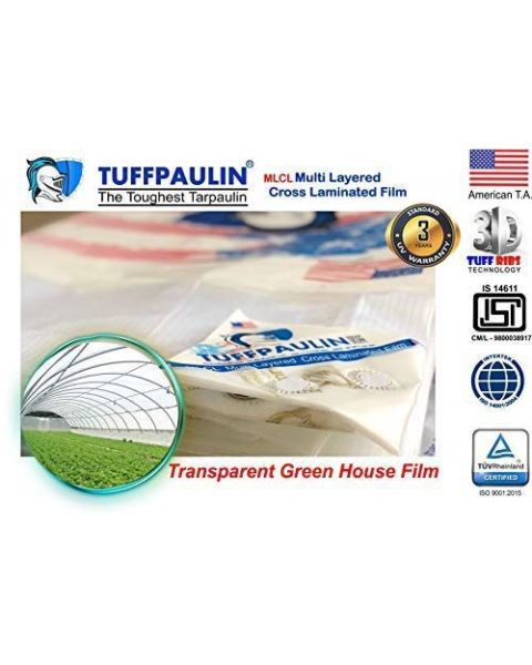 TUFFPAULIN 40FT X 30FT 150 GSM TRANSPARENT HAY COVERS HEAVY DUTY TARPAULIN-TIRPAL product  Image