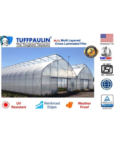 TUFFPAULIN 40FT X 40FT 150 GSM TRANSPARENT HAY COVERS HEAVY DUTY TARPAULIN- TIRPAL product  Image
