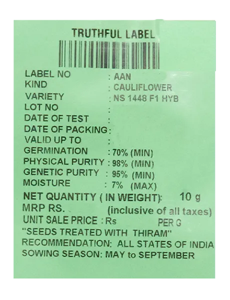 NS 1448 CAULIFLOWER product  Image