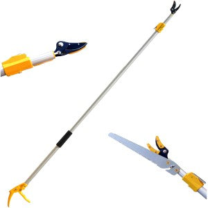 Buy Aluminum Telescopic Long Reach (10 Feet) Cut And Hold Pruner With Saw @  ₹3599