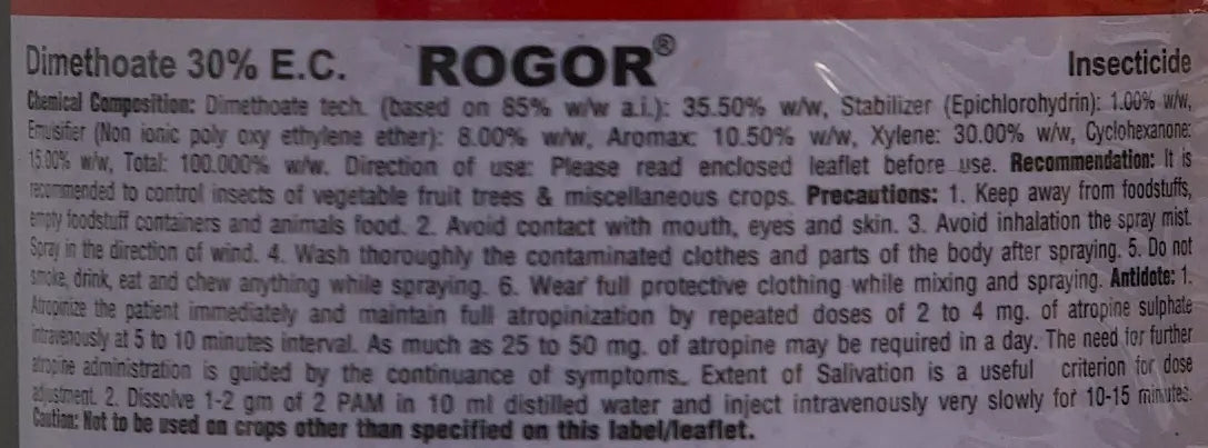 ROGOR INSECTICIDE product  Image 5