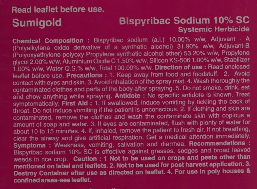 SUMI GOLD HERBICIDE product  Image 4