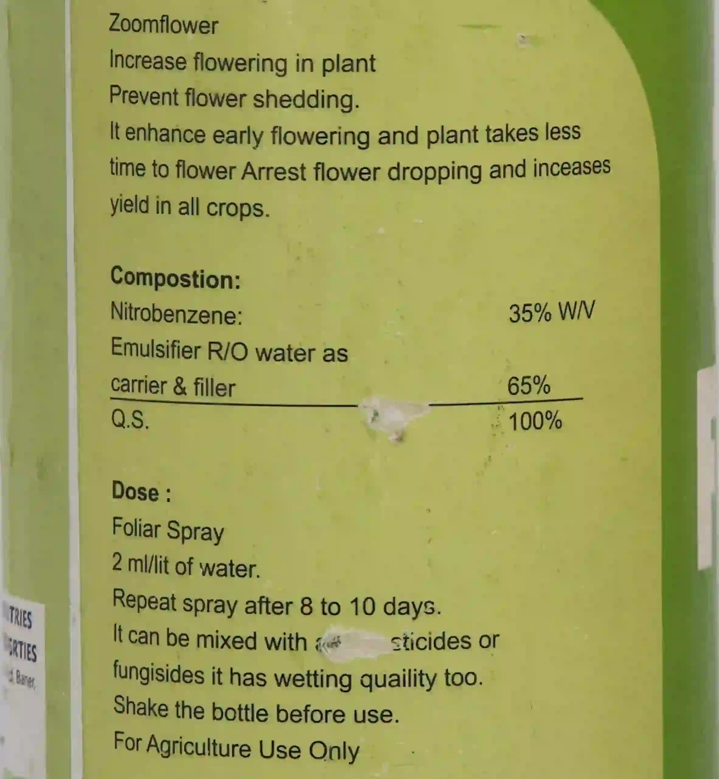 GREEN PEACE ZOOMFLOWER - FLOWER BOOSTER - NITRO BENZENE 35% product  Image 4