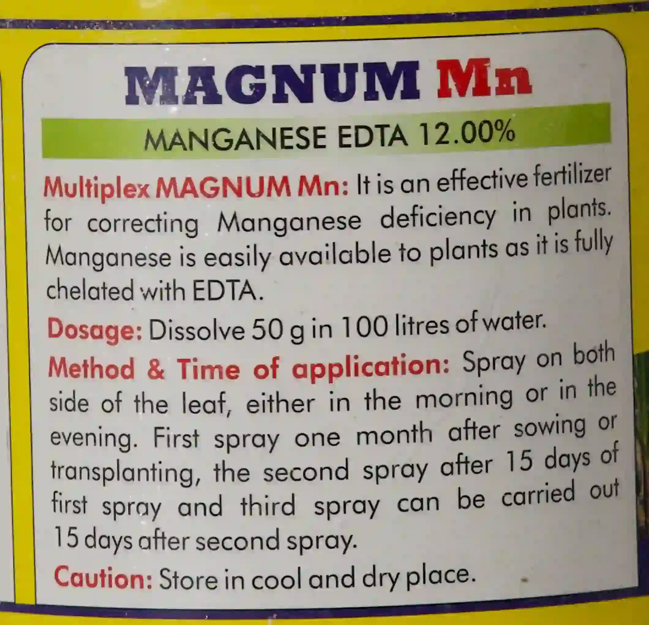 MAGNUM Mn MICRONUTRIENT FERTILIZER product  Image 4