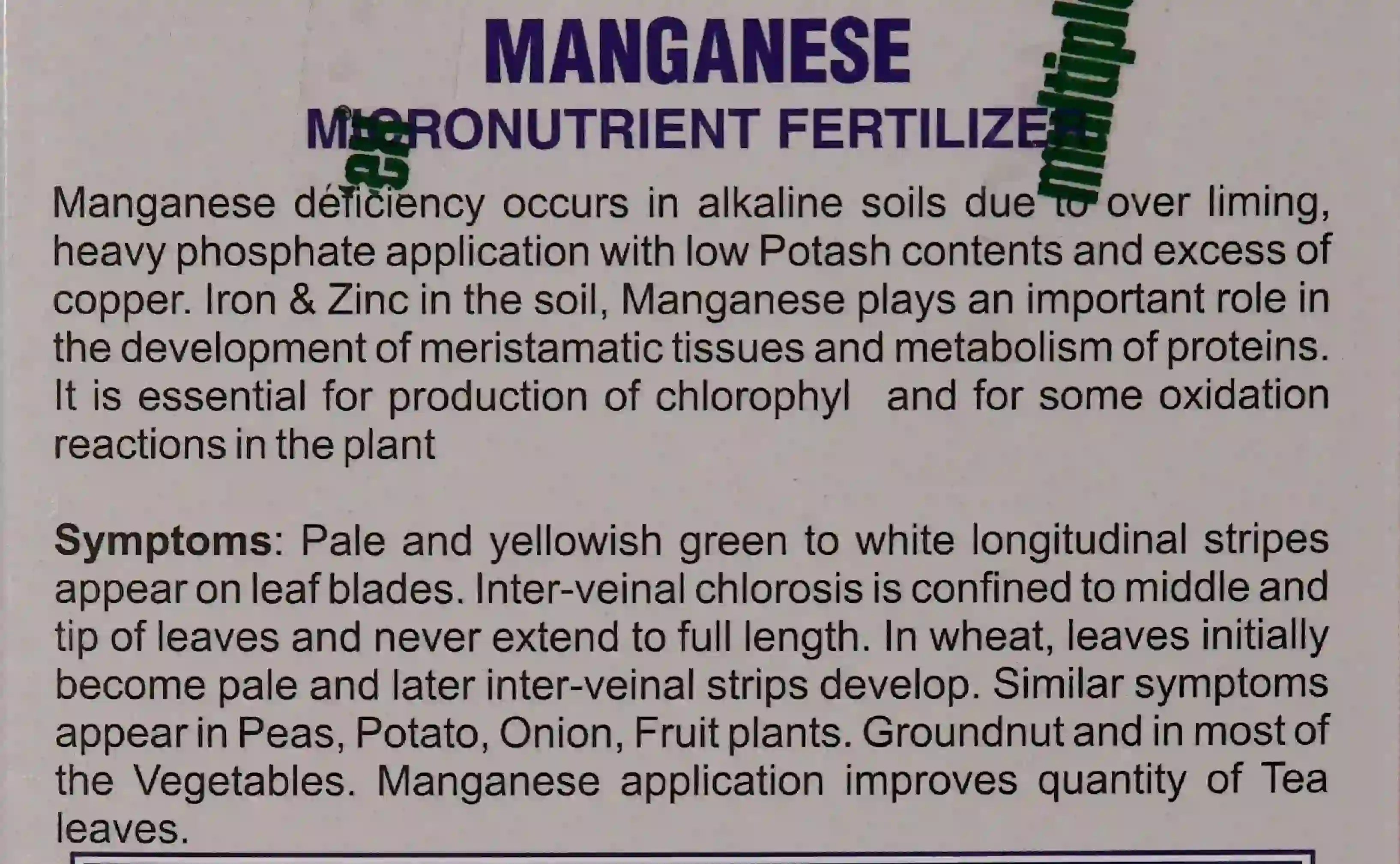 MULTIPLEX MANGANESE MICRONUTRIENT FERTILIZER product  Image 4