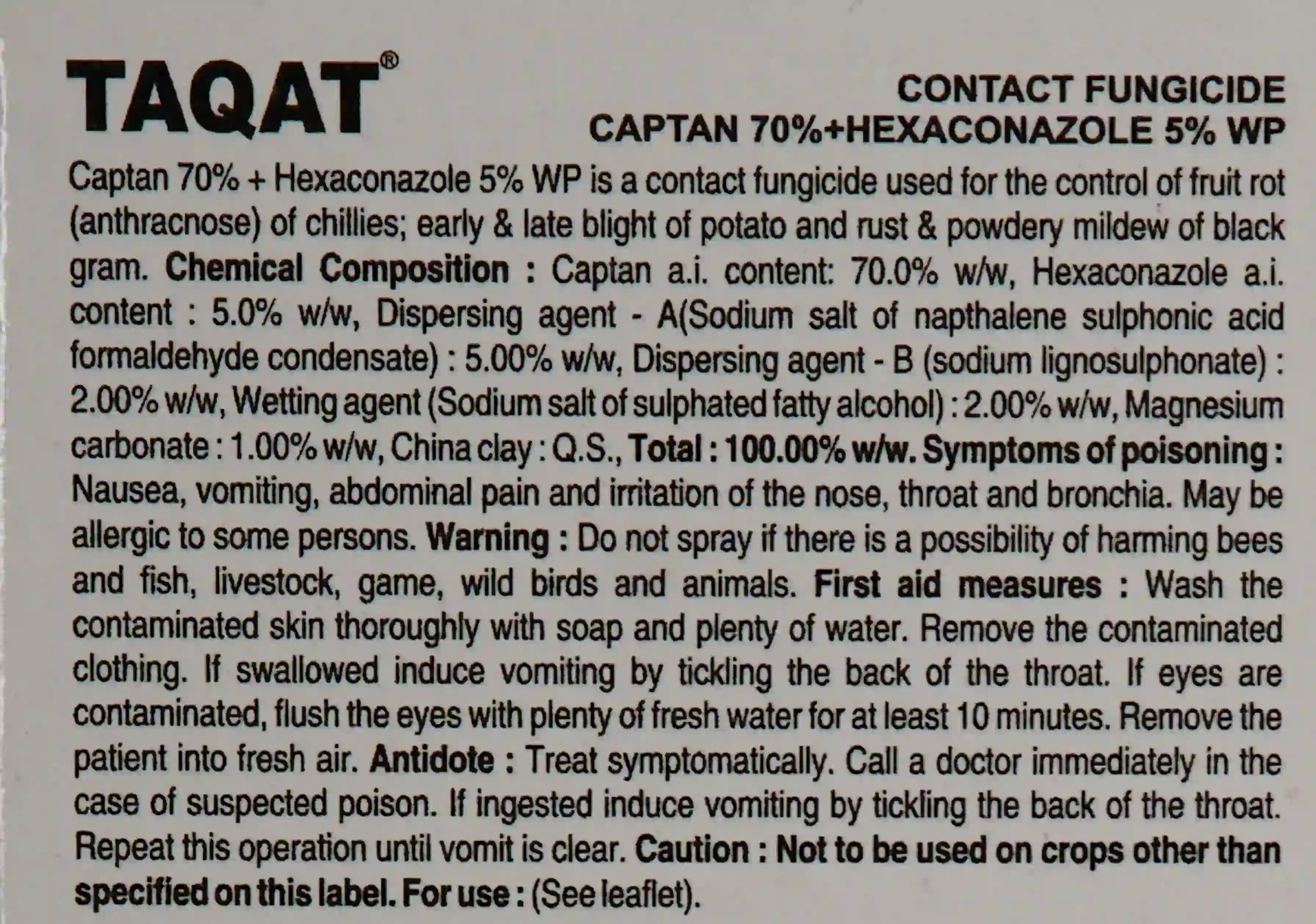 ताकत फंगिसाइड (Taqat Fungicide) product  Image