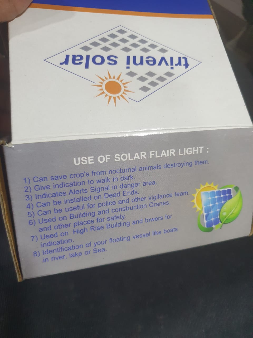 TRIVENI SOLAR OPERATED FLAIR LIGHT product  Image