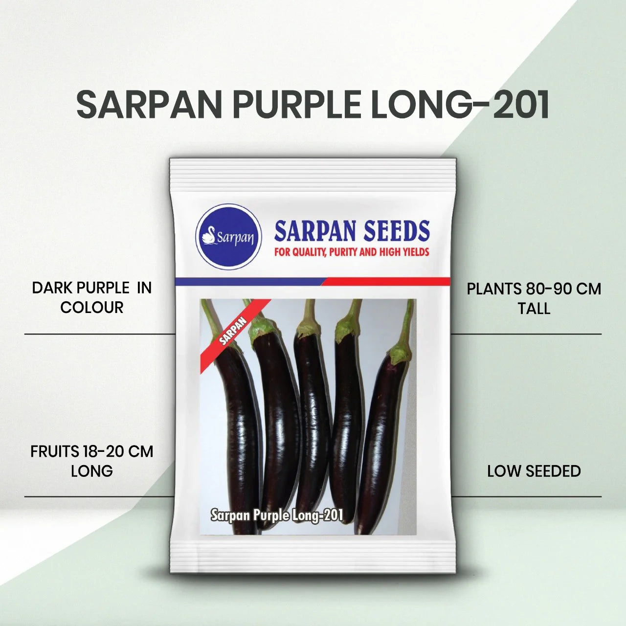 SARPAN PURPLE BRINJAL LONG - 201 (SEEDS) product  Image 2