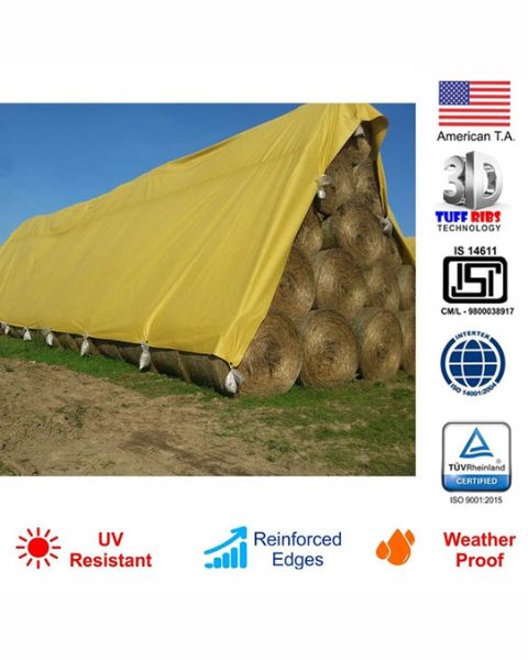 TUFFPAULIN 40FT X 40FT 150 GSM YELLOW HAY COVERS HEAVY DUTY TARPAULIN- TIRPAL product  Image 3