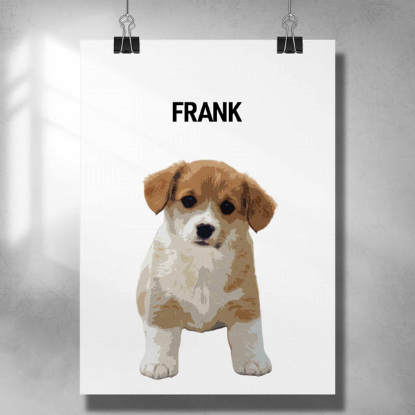 Frank Custom Dog Portrait Poster