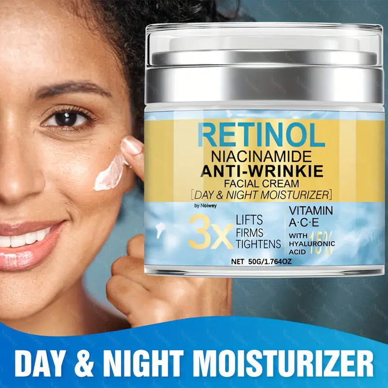 crema facială   cu retinol,   și   e - 1.764 oz, niacinamidă hidratantă pentru zi și  , 3x firming și acid hialuronic, fără parfum, pentru toate tipurile de ten bej deschis Detaliile articolului 4