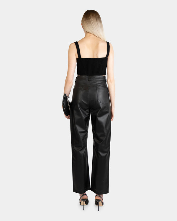 Amanda Leather Pants Brown