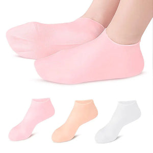 Reusable Silicone Moisturizing Socks with Exfoliating Gel – Intensive Heel Repair - UpstorePlus