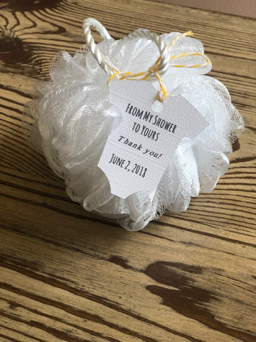 Loofah baby shower favors discount
