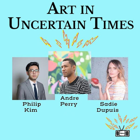 Art in Uncertain Times: Andre Perry, Sadie Dupuis, and Phil Kim discuss how writers/musicians/artists/arts administrators might navigate a period that is marked by both economic uncertainty and perhaps a deeper community need for expression and connection.