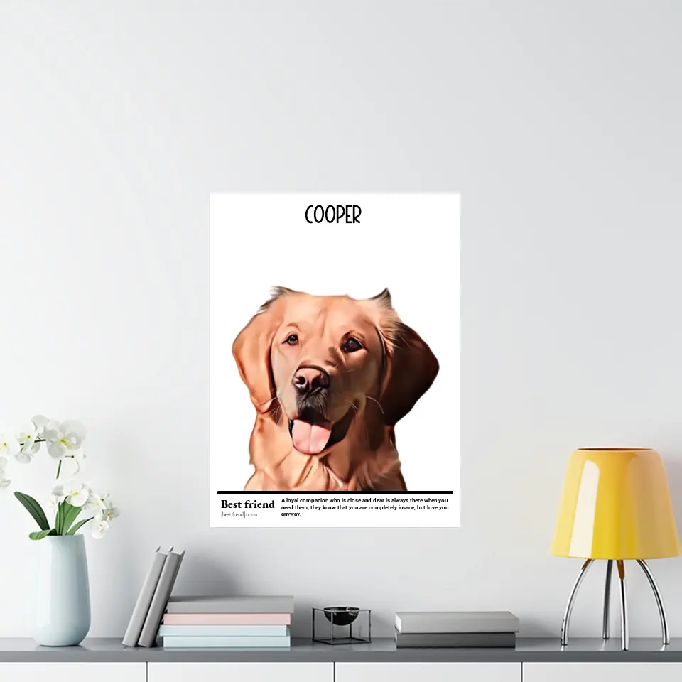 Custom Cartoon Pet Wall Art