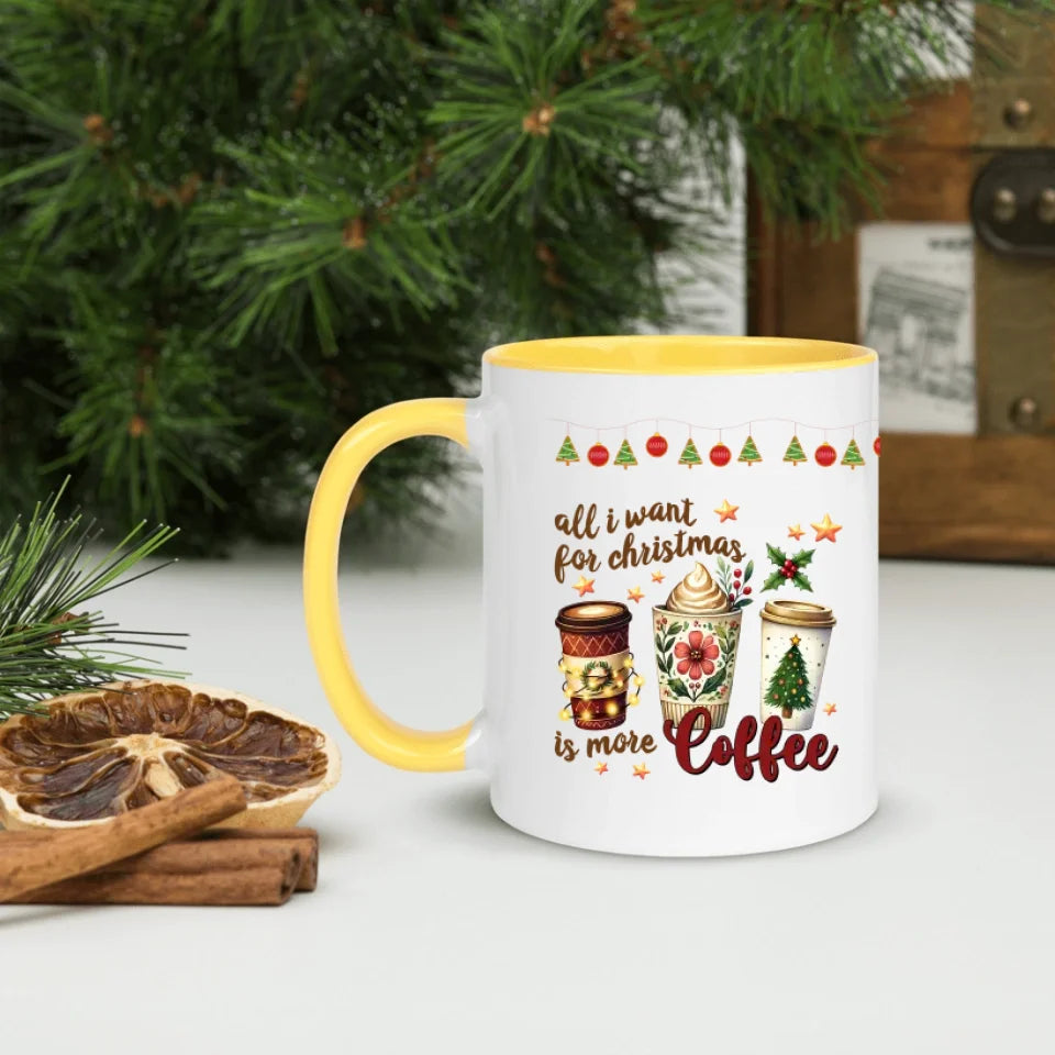 Christmas Funny Mug, All I Want For Christmas Is Coffee and You, Christmas Funny Gif