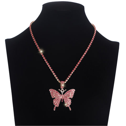 Femzai butterfly necklace front close up view