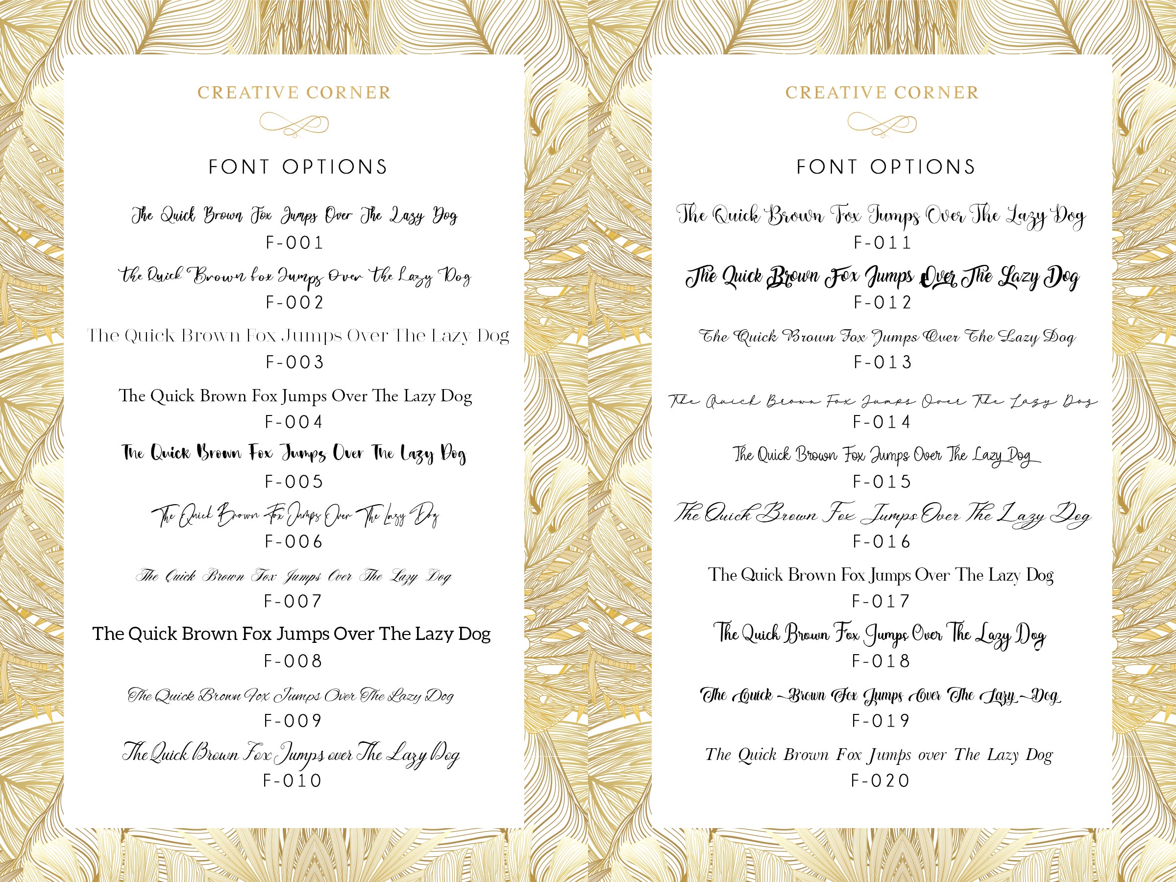 Font Options Page 1