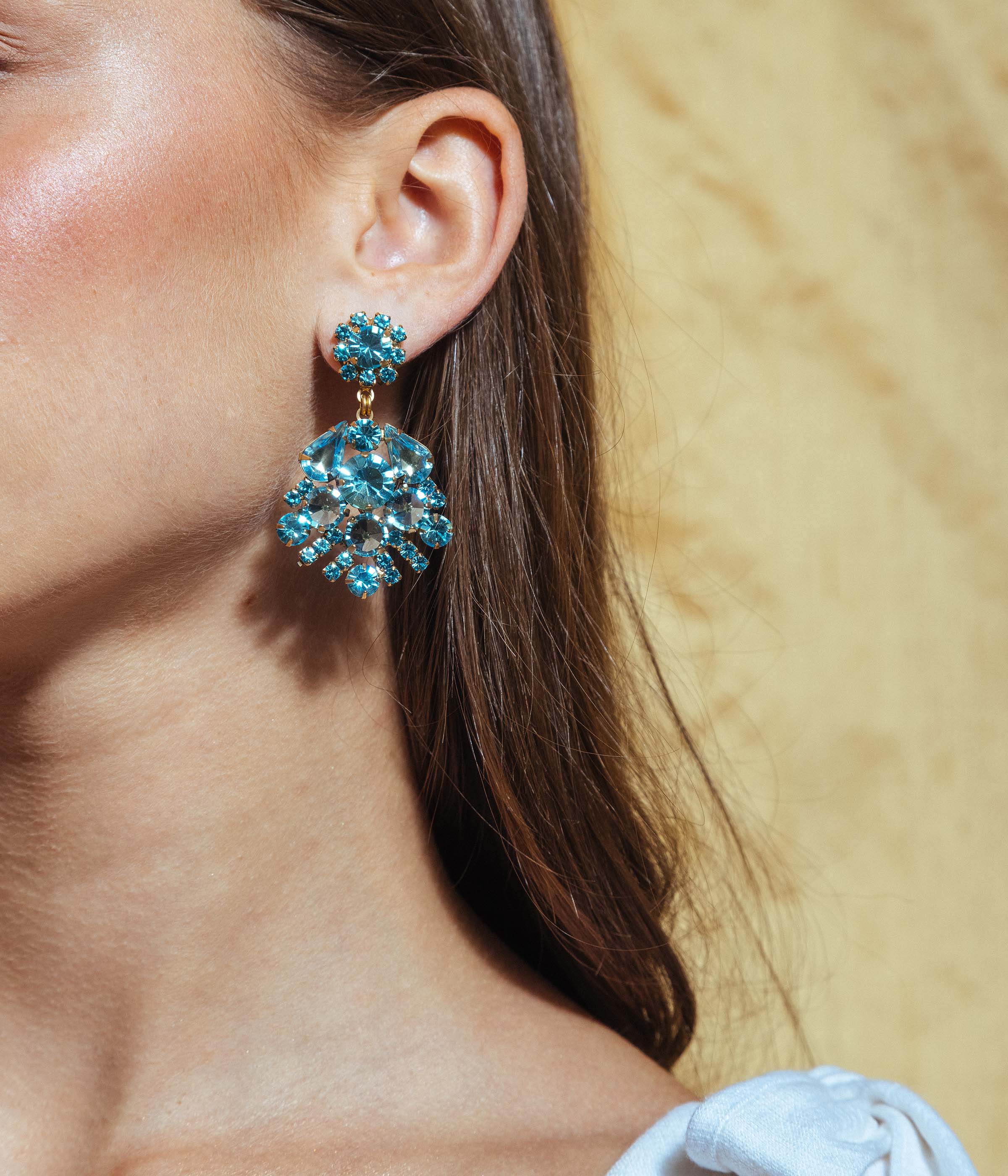 Willa Earrings in Aqua – Loren Hope