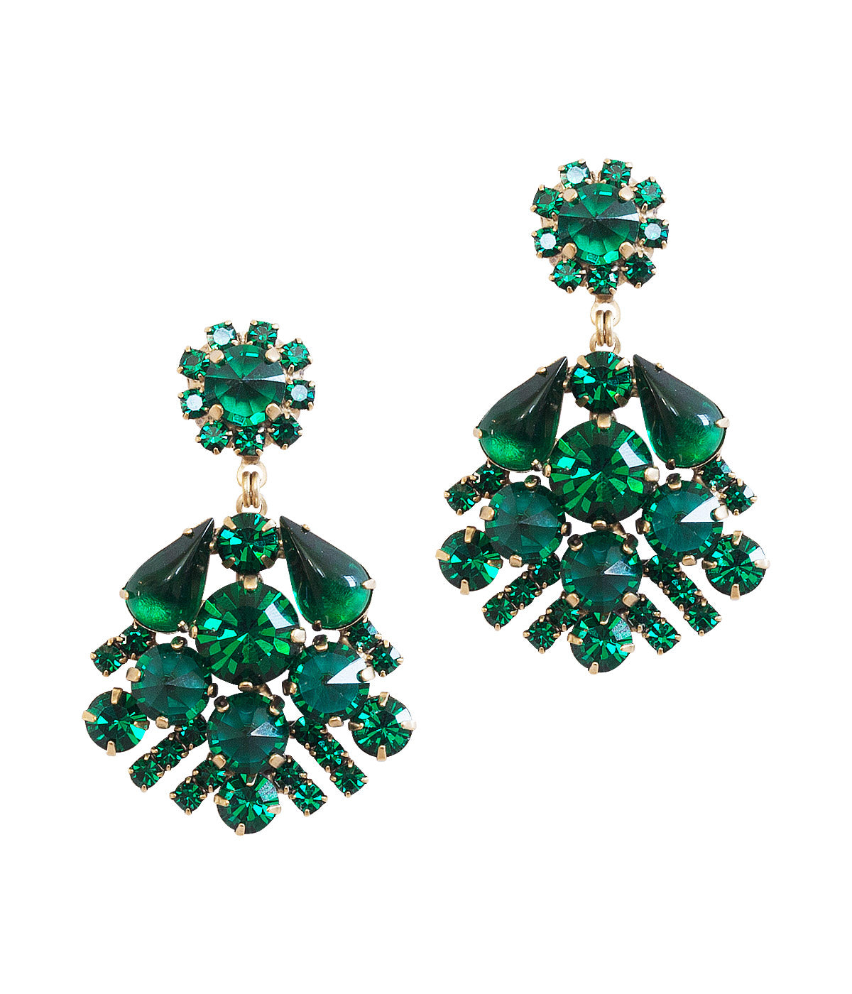 Willa Earrings in Emerald – Loren Hope