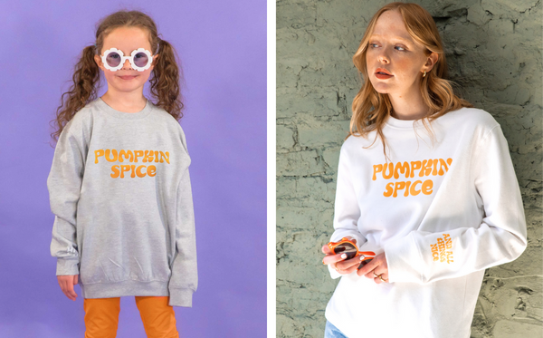 Pumpkin spice and all things nice slogan sweatshirt for adult and child