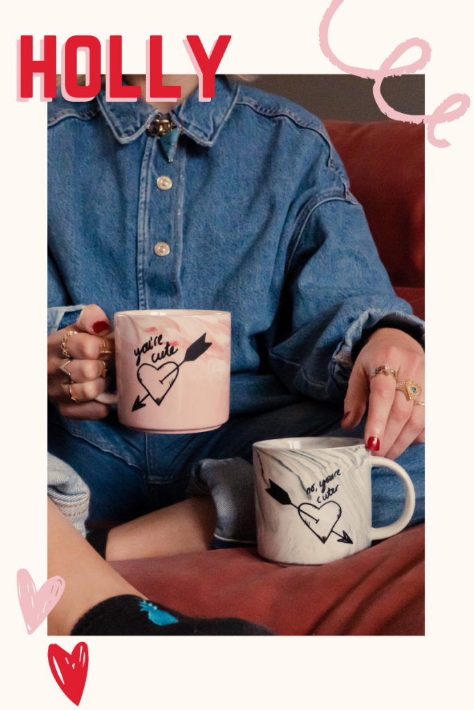 pink and grey marble mugs for valentines day from rock on ruby