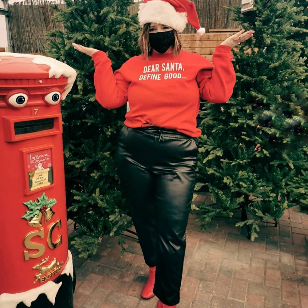 blogger i am jenny chat in red dear santa define good slogan christmas jumper from rock on ruby