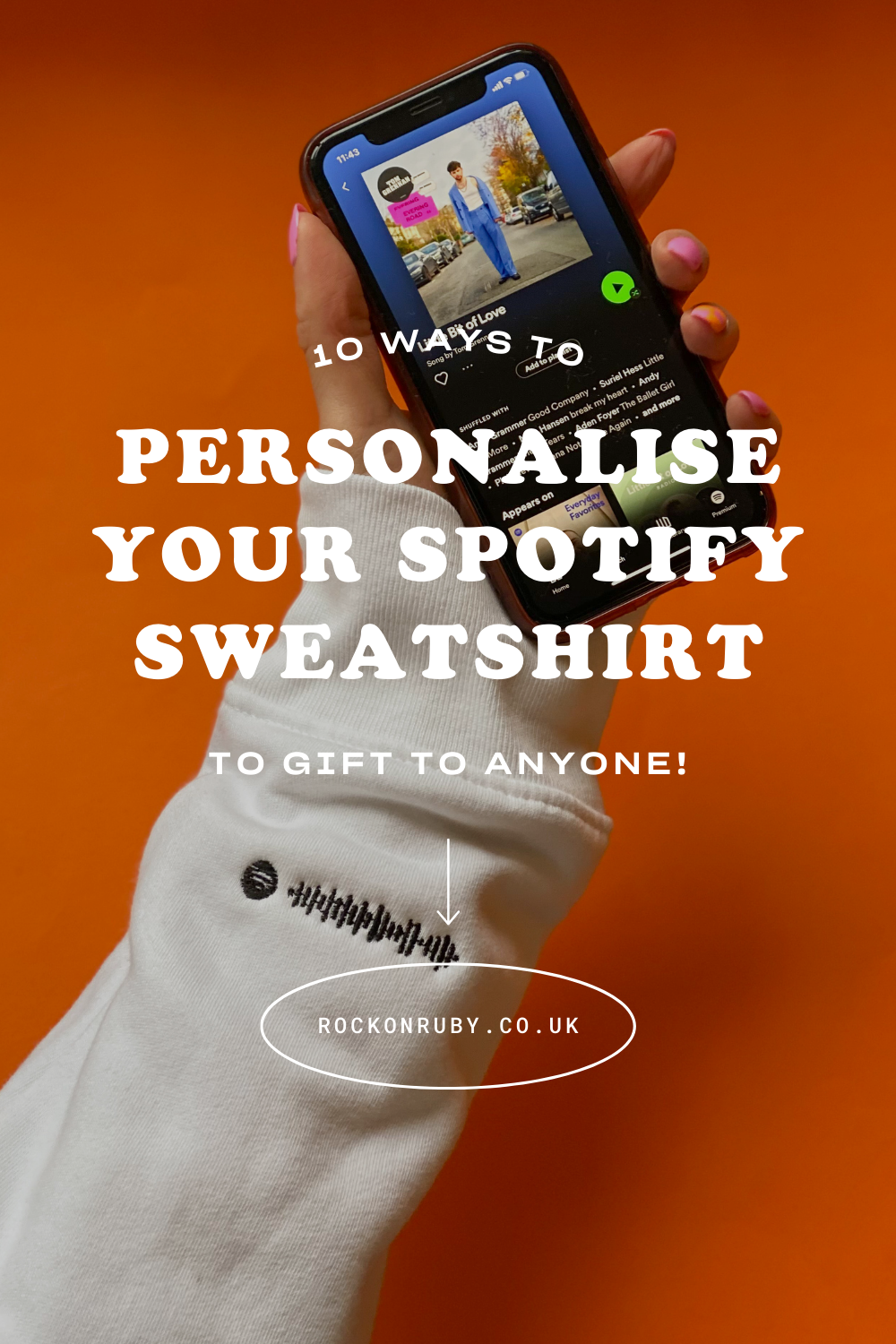 personalised spotify song sweatshirt gift ideas