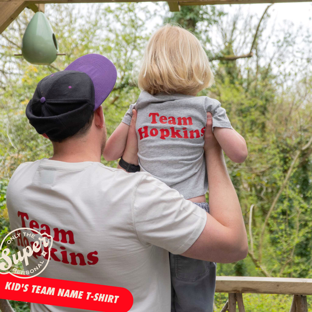 personalised team name tee