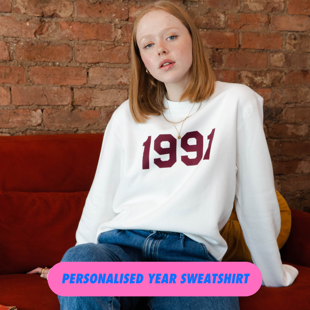 personalsied year sweatshirt birthday gift