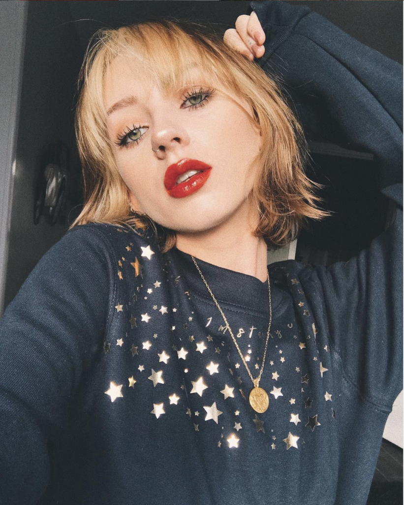 starry eyed navy and gold sweatshirt form rock on ruby