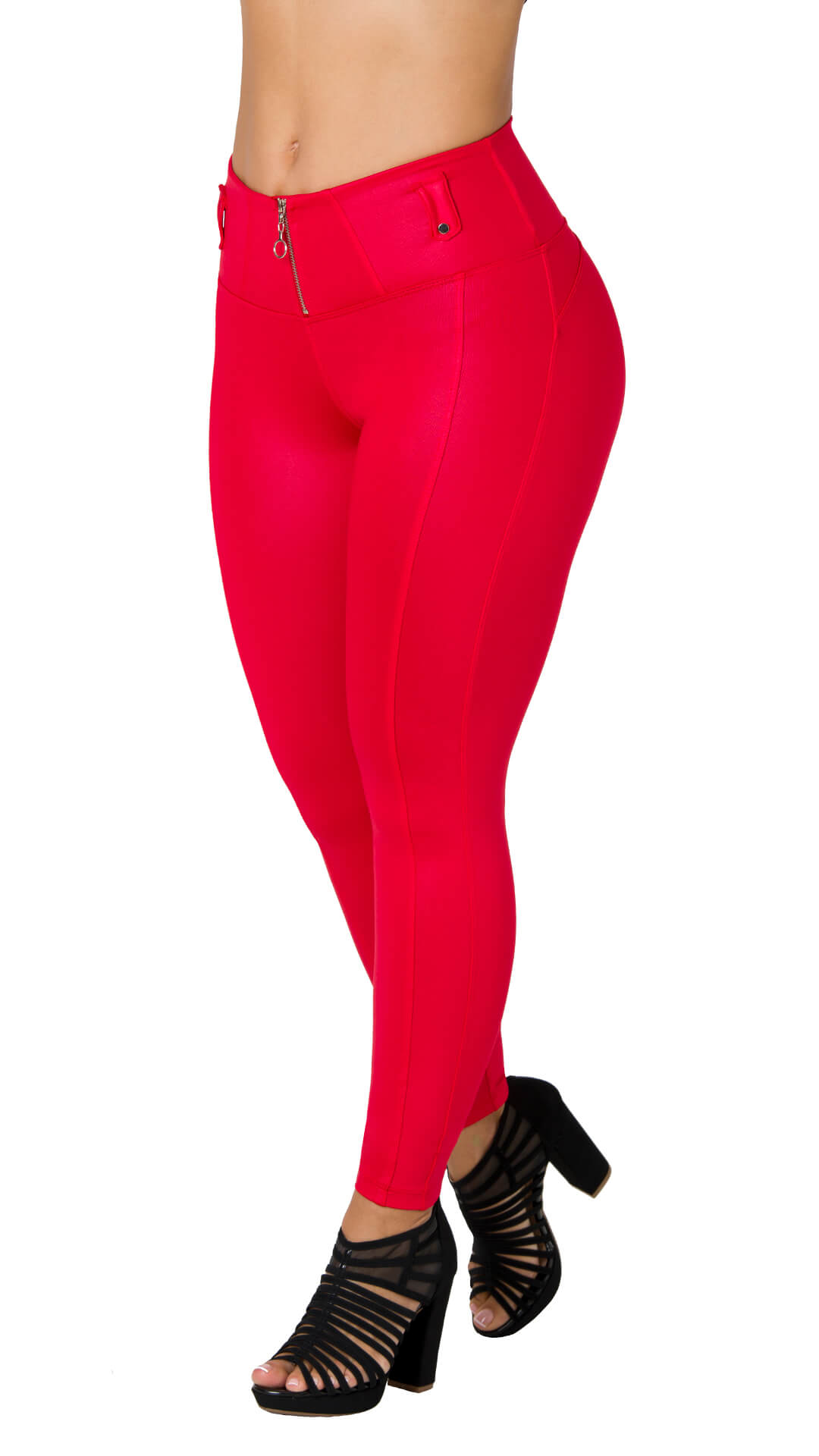 Scrunch Booty 3D Colombian Leggings / Red **Push Ups** - Belamia