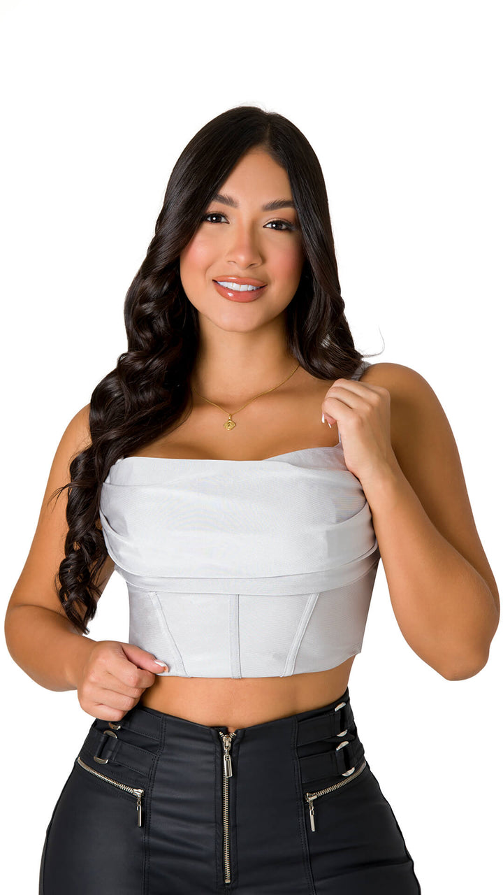 Corset-style crop top