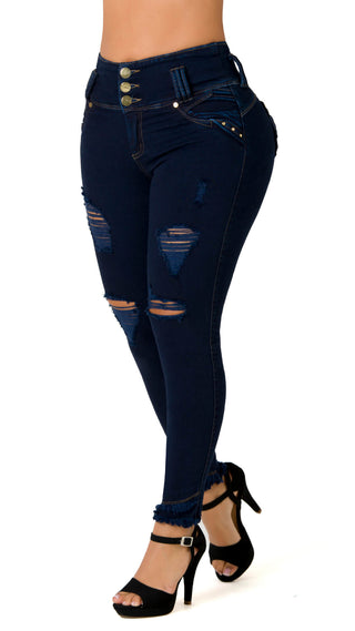 Pantalones Jeans De Tiro Alto Para Mujer Cintura Alta Levanta Cola