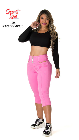 Mame Wide Waistband Butt Lifting Capris 40498CAPA-B – Ska Studio Usa