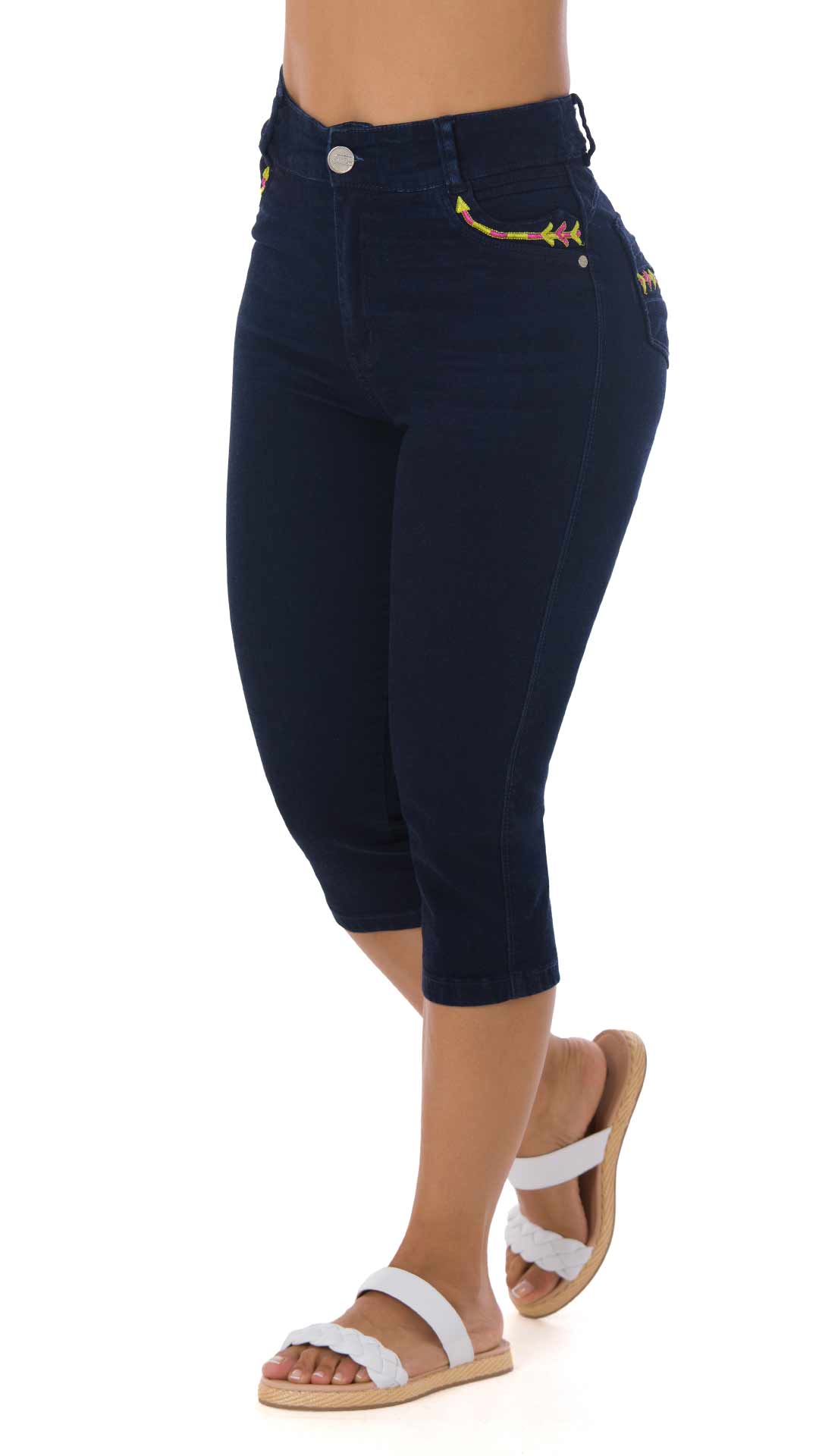  LOWLA - Pantalones de mezclilla colombianos estilo capri con  levantamiento de glúteos para mujer, pantalones colombianos Levanta Cola,  Azul 239257 : Ropa, Zapatos y Joyería