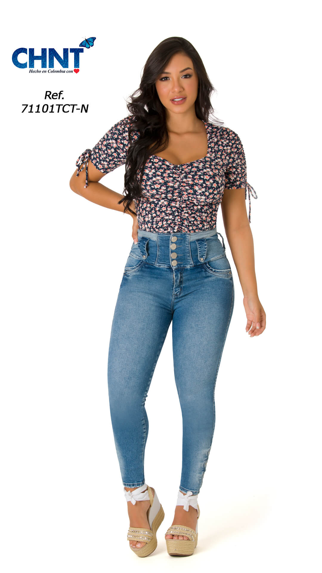 Kara pelileo jeans - modelo de control abdomen alto y abdomen bajo