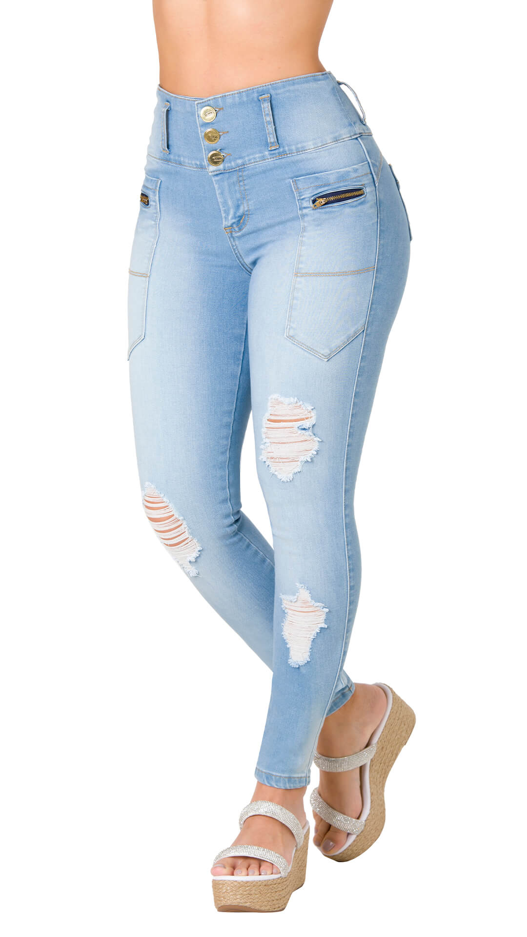 Adventure Jeans Colombianos para Mujer Pantalones Colombianos Levanta Cola  1709, Azul : Ropa, Zapatos y Joyería 