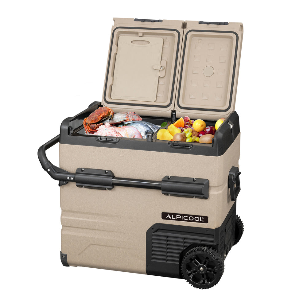 Alpicool TA45 Portable Freezer, 12 Volt Car Refrigerator, Car Fridge Dual  Zone Temperature Control, 48 Quart (45 Liter) 12V Car Fridge Freezer, Car
