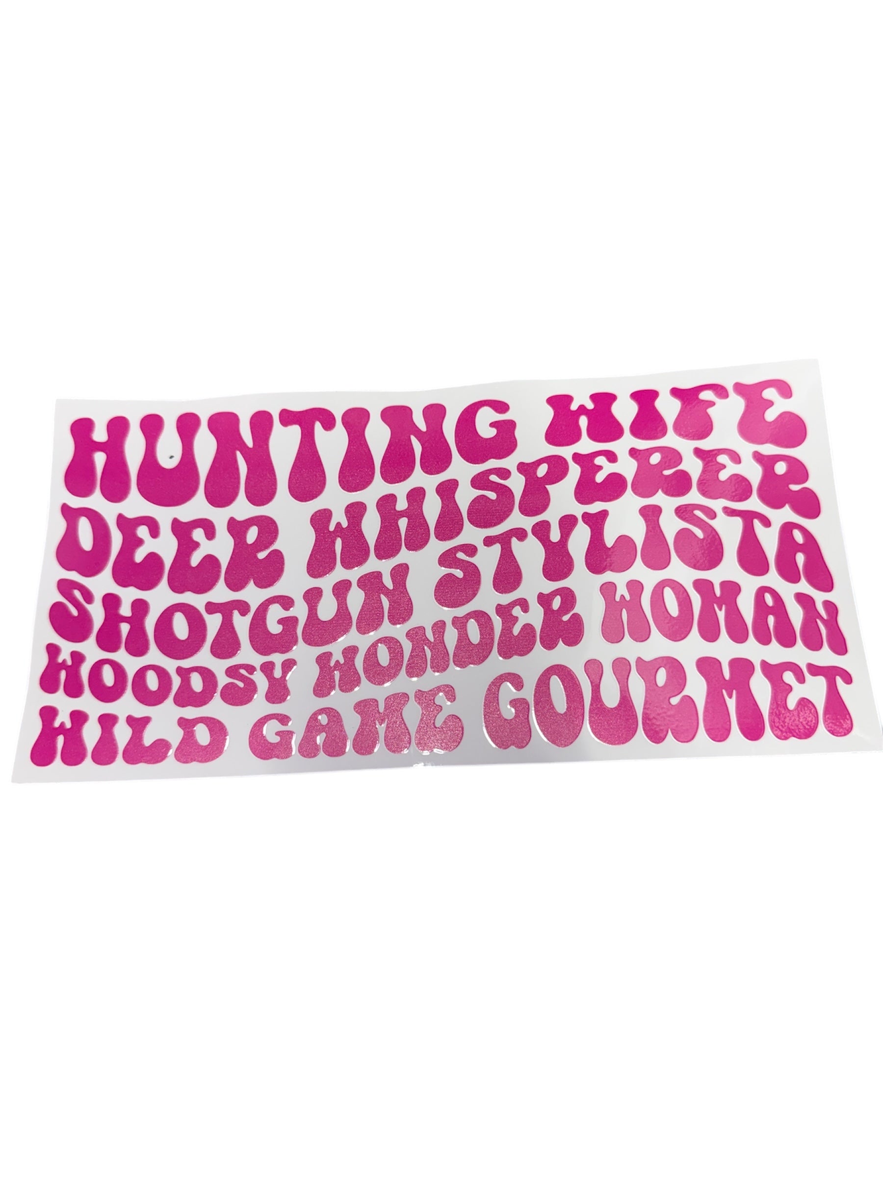 Hunting wife pink Cup Transfer