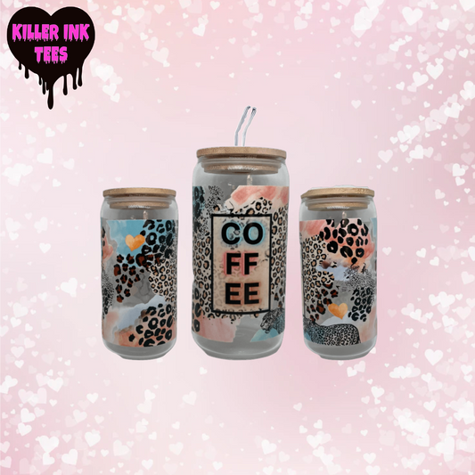 Fueled by Iced Coffee & Anxiety Glass Can Cold Drink Cup w/Bamboo Lid –  Makayla Rose Creations Inc.