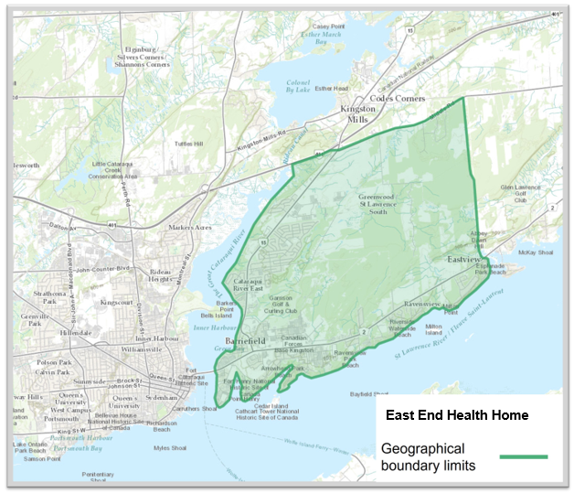 East End Health Home region map