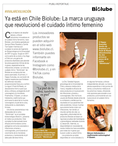 Biolube is already in Chile