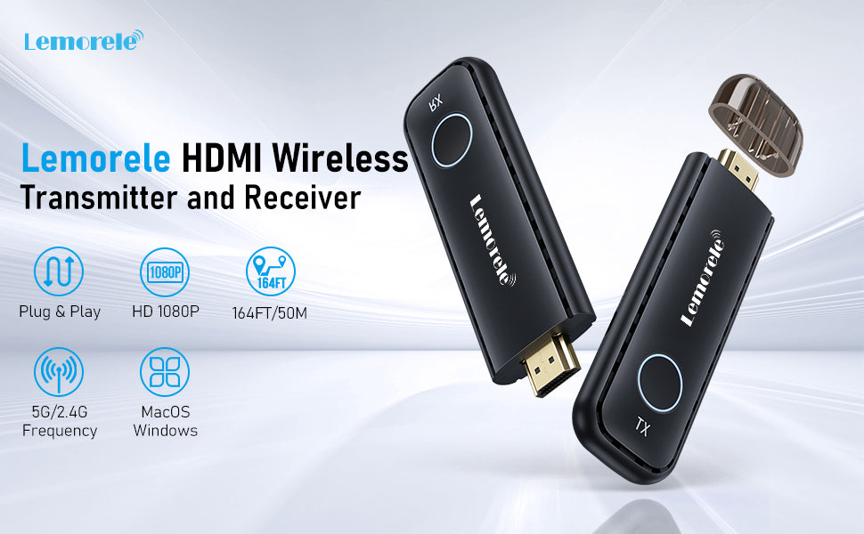 Lemorele Wireless HDMI Transmitter and Receiver hdmi to hdmi wireless【