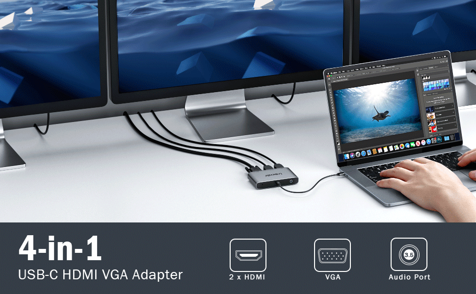 Lemorele usb-c VGA adapter