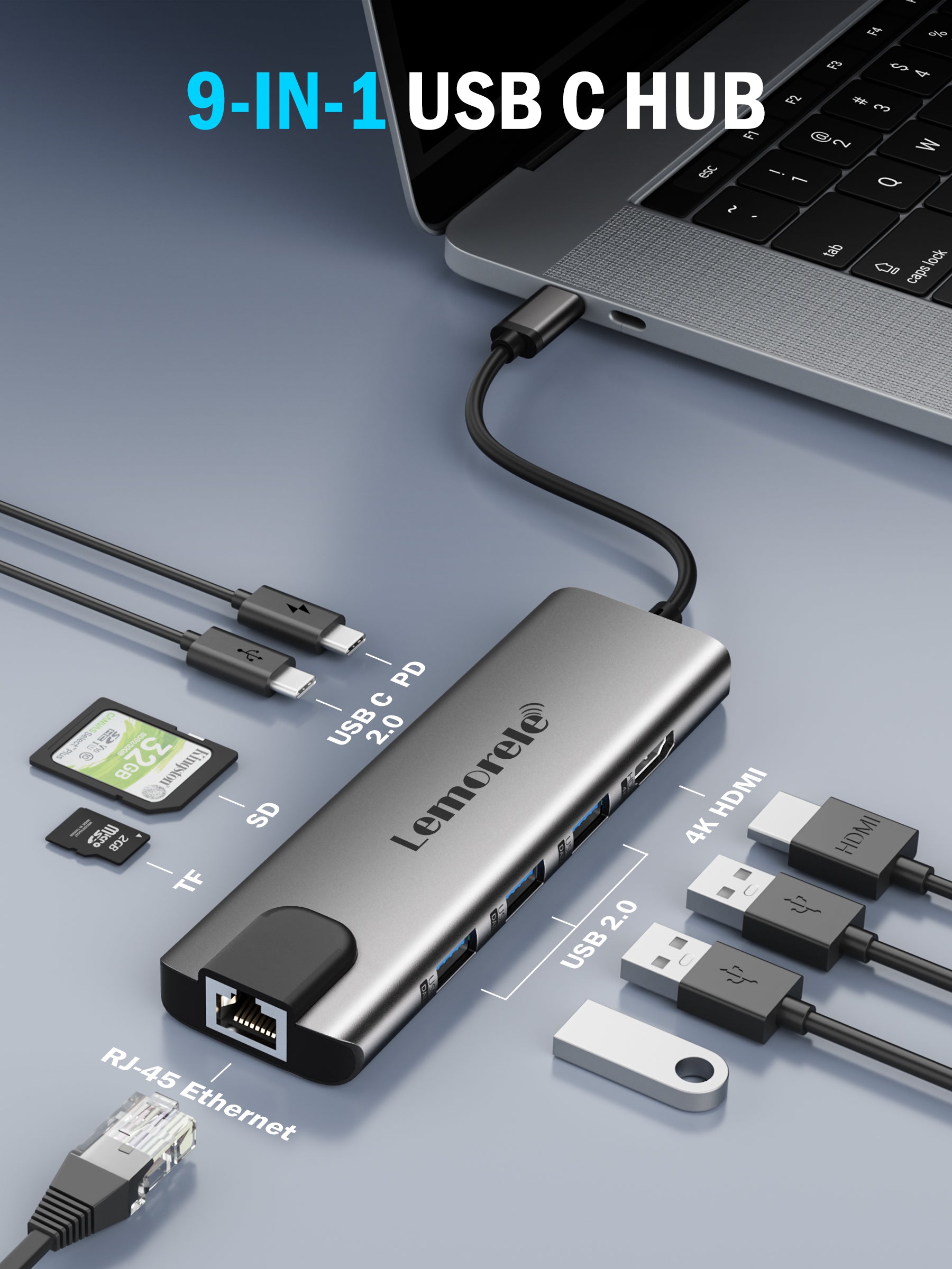 69％以上節約69％以上節約USB C ハブ 7-in-2 MacBook Pro Air専用 Lemorele USB ハブ 4K HDMI 出力  ハブ PD100W 急速充電 USB ハブ Type-C SD TFカードリー USBハブ