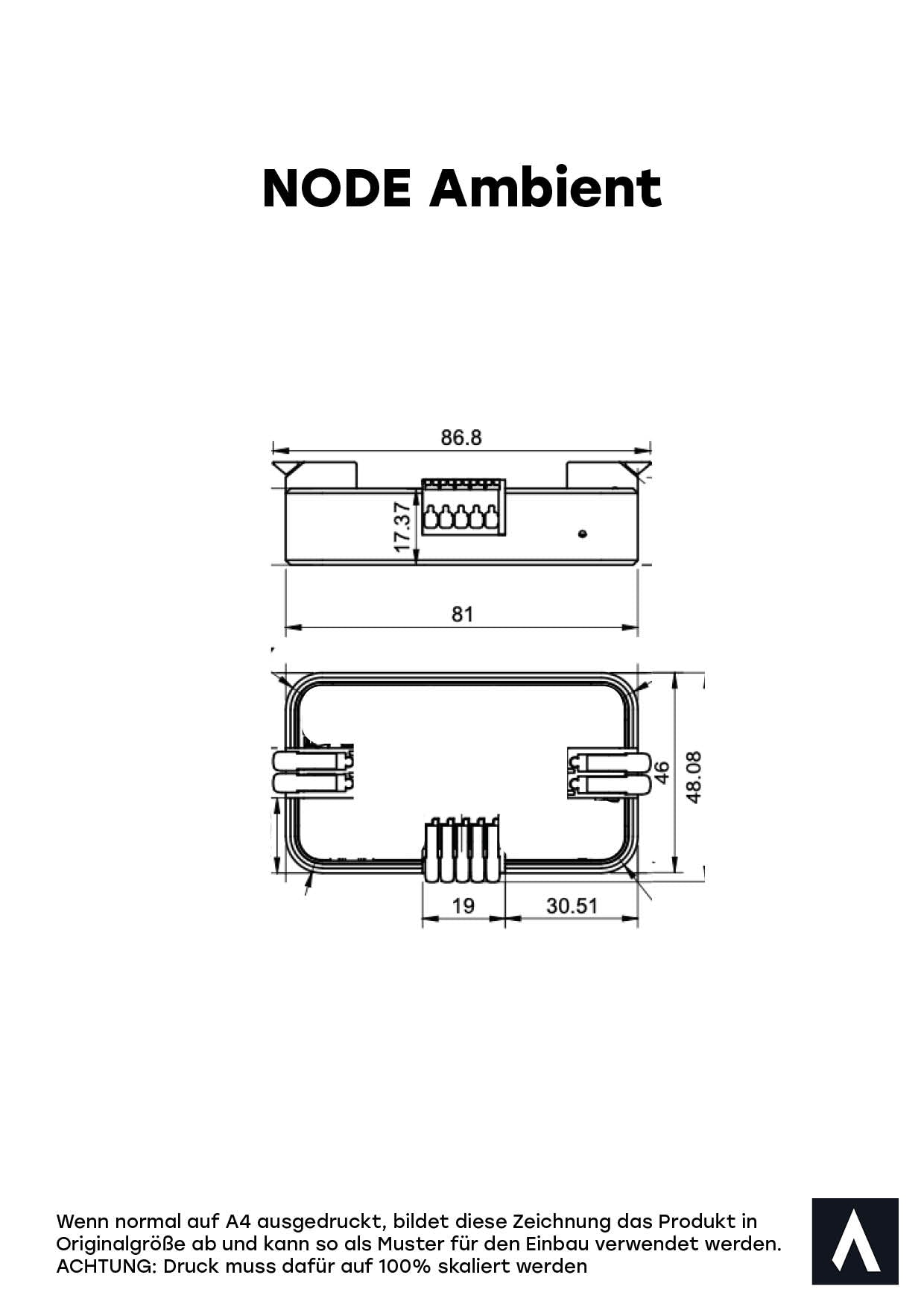 Technical Drawing as print template for revotion node ambient