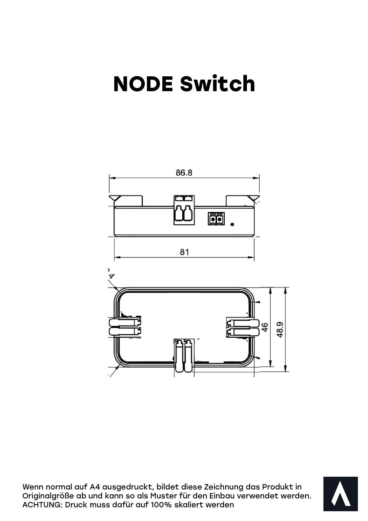 Technical Drawing as print template for revotion node switch